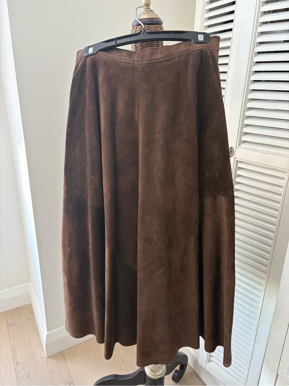 Danier Brown Suede A-Line Skirt * Stated Size 14, Fits like a Size 8-10